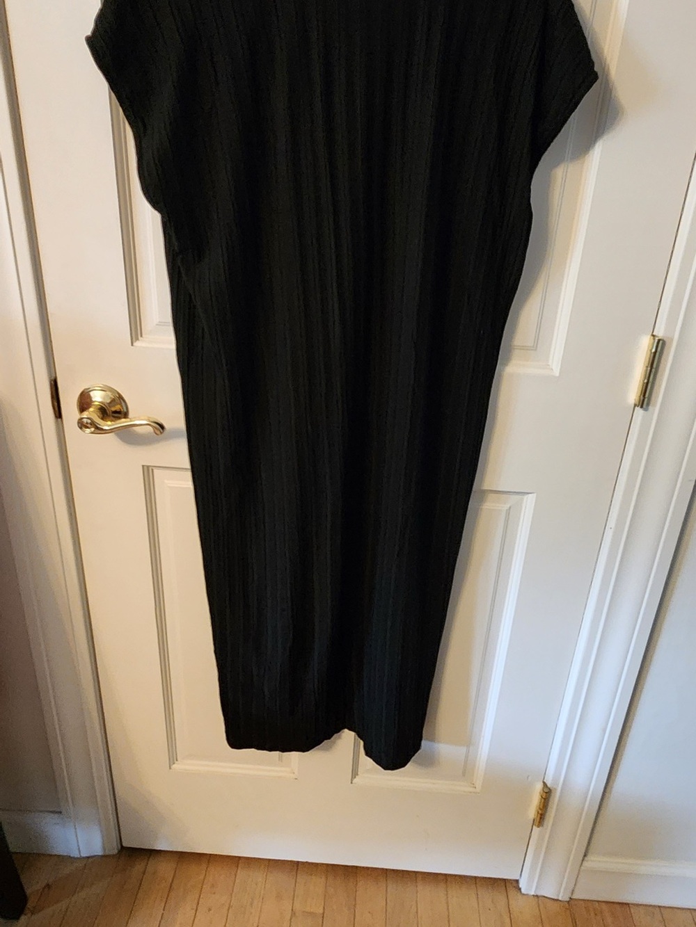 Eileen Fisher Black Ribbed Maxi Dress